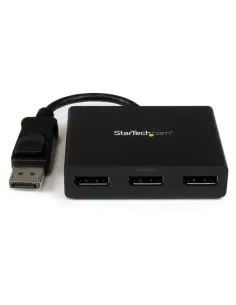StarTech.com Hub MST de 3 Puertos DisplayPort 1.2 - Divisor Splitter DP de 3 Monitores - Adaptador DP a 2x DisplayPort 4K 30Hz