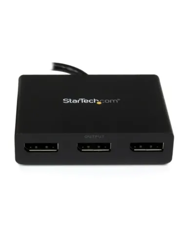 StarTech.com Hub MST de 3 Puertos DisplayPort 1.2 - Divisor Splitter DP de 3 Monitores - Adaptador DP a 2x DisplayPort 4K 30Hz