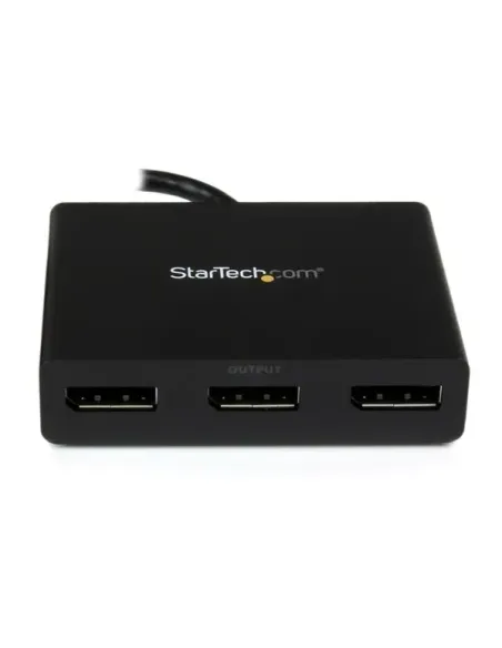 StarTech.com Hub MST de 3 Puertos DisplayPort 1.2 - Divisor Splitter DP de 3 Monitores - Adaptador DP a 2x DisplayPort 4K 30Hz