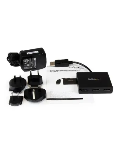 StarTech.com Hub MST de 3 Puertos DisplayPort 1.2 - Divisor Splitter DP de 3 Monitores - Adaptador DP a 2x DisplayPort 4K 30Hz
