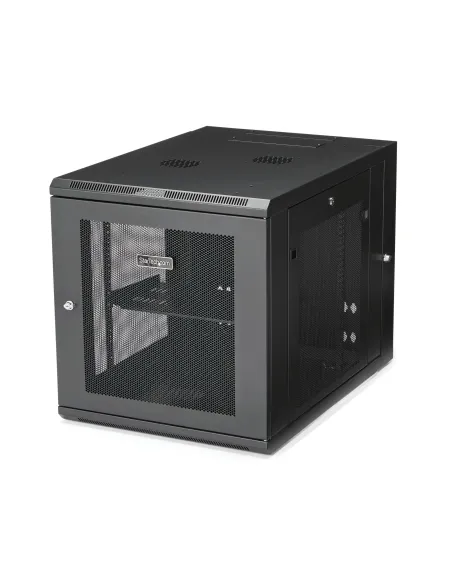 StarTech.com Armario Rack de Pared para Servidores 12U 19" 4 Columnas y Estante 1U - Rack de Servidores de Montaje en Pared con