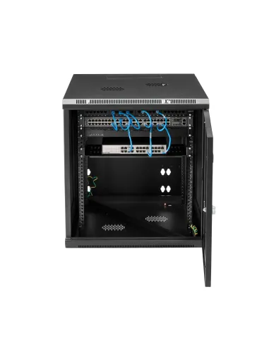 StarTech.com Armario Rack de Pared para Servidores 12U 19" 4 Columnas y Estante 1U - Rack de Servidores de Montaje en Pared con