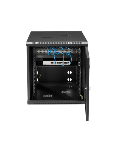 StarTech.com Armario Rack de Pared para Servidores 12U 19" 4 Columnas y Estante 1U - Rack de Servidores de Montaje en Pared con