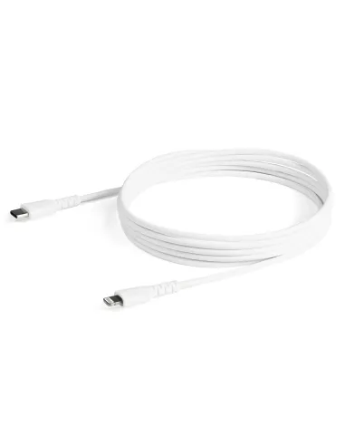 StarTech.com Cable Resistente USB-C a Lightning de 2 m Blanco - Cable de Sincronización y Carga USB Tipo C a Lightning con