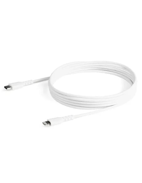 StarTech.com Cable Resistente USB-C a Lightning de 2 m Blanco - Cable de Sincronización y Carga USB Tipo C a Lightning con