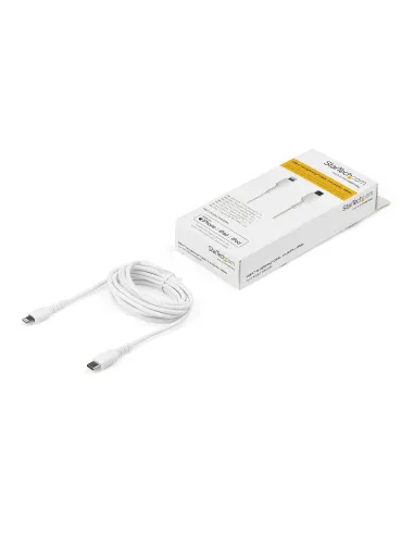 StarTech.com Cable Resistente USB-C a Lightning de 2 m Blanco - Cable de Sincronización y Carga USB Tipo C a Lightning con