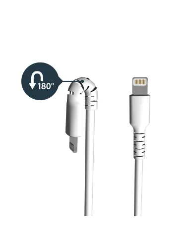StarTech.com Cable Resistente USB-A a Lightning de 2 m Blanco - Cable de Alimentación y Sincronización USB Tipo A a Lightning