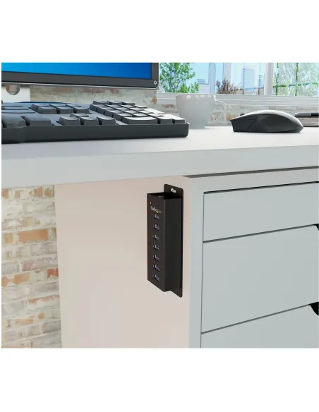 StarTech.com Concentrador USB 3.0 de 7 Puertos con Caja de Metal - 5Gbps - Hub de Sobremesa o Montaje en Pared