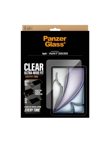 PanzerGlass ® Screen Protector iPad Air 11" (2024-2026) | Ultra-Wide Fit w. Fastfit tool Protector de pantalla Apple 1 pieza(s)