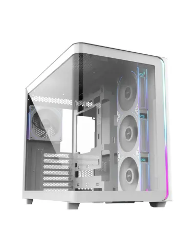 FSP M580-WP Plus Carcasa Midi Tower mITX, mATX Blanco ARGB