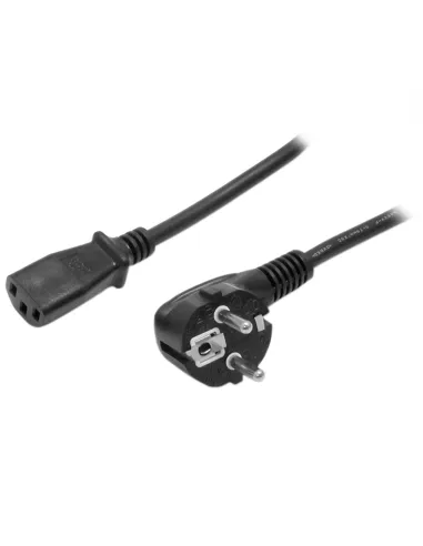 StarTech.com Cable de 2m de Alimentación para Ordenador, 18AWG, EU Schuko a C13, 10A 250V, Negro, Cable de Repuesto, Cable de