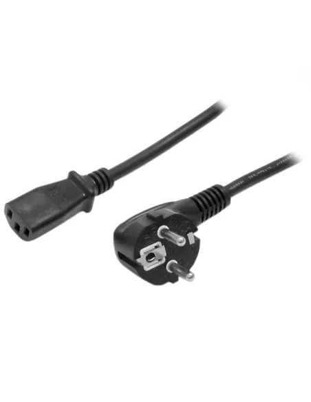 StarTech.com Cable de 2m de Alimentación para Ordenador, 18AWG, EU Schuko a C13, 10A 250V, Negro, Cable de Repuesto, Cable de
