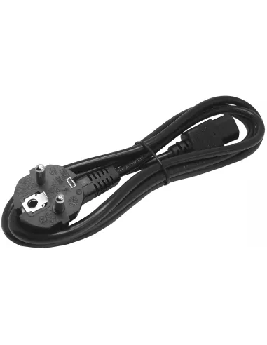 StarTech.com Cable de 2m de Alimentación para Ordenador, 18AWG, EU Schuko a C13, 10A 250V, Negro, Cable de Repuesto, Cable de