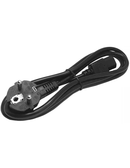StarTech.com Cable de 2m de Alimentación para Ordenador, 18AWG, EU Schuko a C13, 10A 250V, Negro, Cable de Repuesto, Cable de