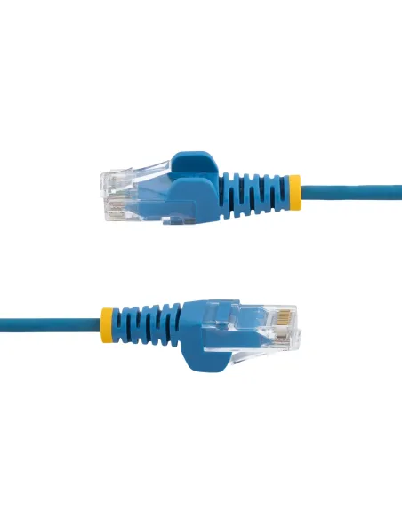 StarTech.com Cable Cat6 de 2,5m - Delgado - con Conectores RJ45 sin Enganches - Azul