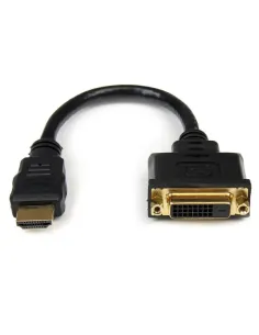 StarTech.com Adaptador de 20cm HDMI a DVI - DVI-D Hembra - HDMI Macho - Cable Conversor de Vídeo - Negro