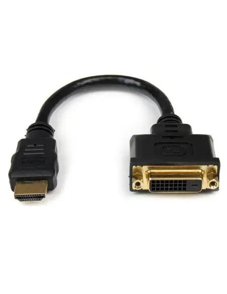 StarTech.com Adaptador de 20cm HDMI a DVI - DVI-D Hembra - HDMI Macho - Cable Conversor de Vídeo - Negro
