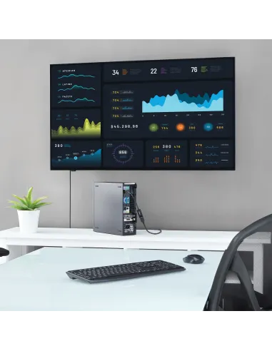StarTech.com Conversor de Vídeo DisplayPort a HDMI con Audio – Adaptador Activo DP 1.2 para Ordenadores de Sobremesa Laptops –