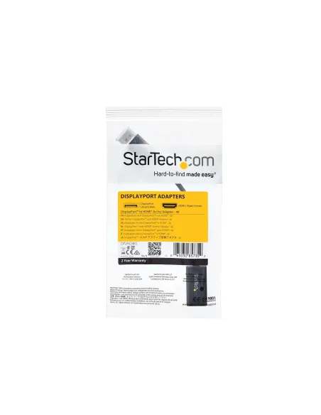 StarTech.com Conversor de Vídeo DisplayPort a HDMI con Audio – Adaptador Activo DP 1.2 para Ordenadores de Sobremesa Laptops –
