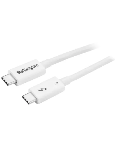 StarTech.com Cable Thunderbolt 3 Pasivo 50cm - 40Gbps - PD 100W - Vídeo 4K 5K - Cable Thunderbolt - Certificado Thunderbolt -