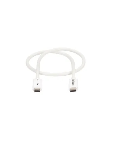 StarTech.com Cable Thunderbolt 3 Pasivo 50cm - 40Gbps - PD 100W - Vídeo 4K 5K - Cable Thunderbolt - Certificado Thunderbolt -