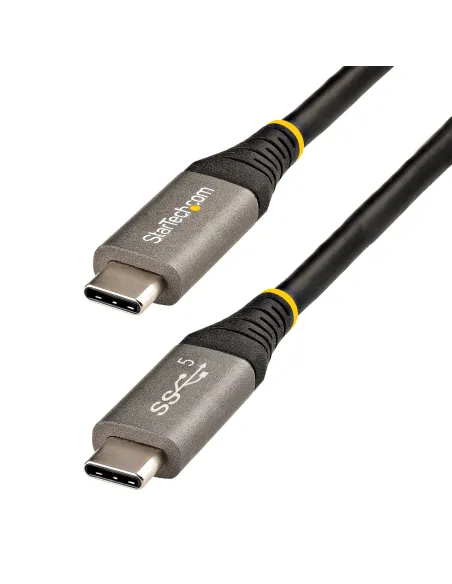 StarTech.com Cable USB-C de 2m - USB 5 Gbps - Entrega de Alimentación de 100W (5A) - Modo Alt. de DP 4K 60Hz - Cubierta de TPE