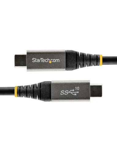 StarTech.com Cable de 1m USB-C de 10Gbps - Cable USB Tipo C Certificado por USB-IF - Cable USB TipoC USB 3.2 Gen 2 - Con Carga
