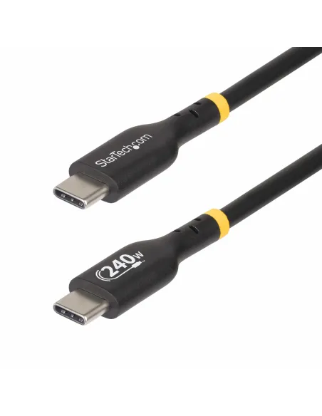 StarTech.com Cable de Carga USB-C de 1m - Cable USB Tipo C - Certificación USB-IF - PD de 240W EPR - Cable USB 2.0 USB-C de