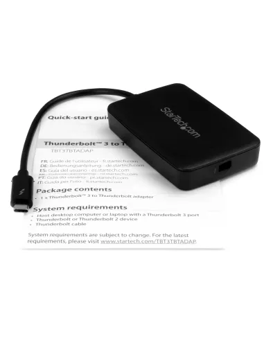 StarTech.com Adaptador Thunderbolt 3 a Thunderbolt 2 de Ordenador Portátil TB3 a Dispositivos TB2 o TB1 - No Reversible -