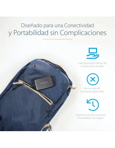 StarTech.com Adaptador Thunderbolt 3 a Thunderbolt 2 de Ordenador Portátil TB3 a Dispositivos TB2 o TB1 - No Reversible -