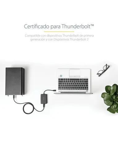 StarTech.com Adaptador Thunderbolt 3 a Thunderbolt 2 de Ordenador Portátil TB3 a Dispositivos TB2 o TB1 - No Reversible -