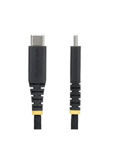 StarTech.com Cable de Carga USB-C Trenzado de 2m - Cable Cargador USB Tipo C para Portátil - Cable Resistente para Carga de