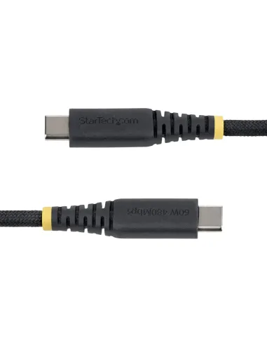 StarTech.com Cable de Carga USB-C Trenzado de 2m - Cable Cargador USB Tipo C para Portátil - Cable Resistente para Carga de