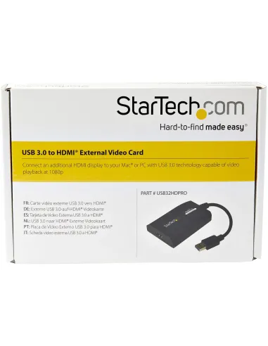 StarTech.com Adaptador USB 3.0 HDMI - Certificado con DisplayLink - 1920x1200