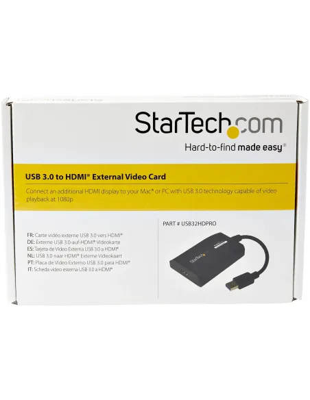 StarTech.com Adaptador USB 3.0 HDMI - Certificado con DisplayLink - 1920x1200