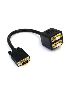 StarTech.com Cable de 30cm Duplicador Divisor de Vídeo VGA de 2 puertos Salidas Compacto - Bifurcador