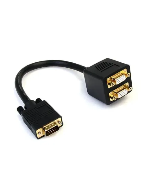 StarTech.com Cable de 30cm Duplicador Divisor de Vídeo VGA de 2 puertos Salidas Compacto - Bifurcador