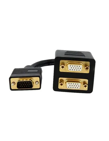 StarTech.com Cable de 30cm Duplicador Divisor de Vídeo VGA de 2 puertos Salidas Compacto - Bifurcador