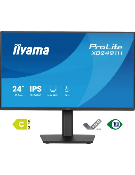 iiyama ProLite XB2491H-B1 pantalla para PC 60,5 cm (23.8") 1920 x 1080 Pixeles Full HD LCD Negro