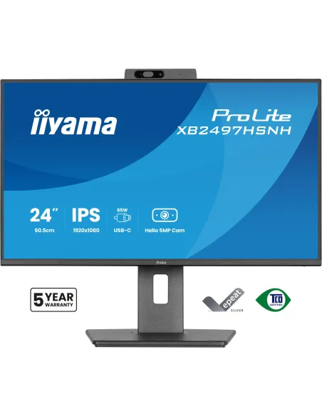 iiyama ProLite XB2497HSNH-B1 24IN IPS LCD 4MS 1920X1080 350CD M2 HDMI DP USB 2 pantalla para PC 60,5 cm (23.8") 1920 x 1080