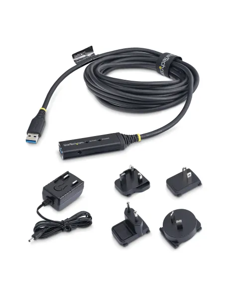StarTech.com Cable Extensor Alargador USB 3.0 SuperSpeed Activo de 3m - USB A Macho a Hembra - Negro