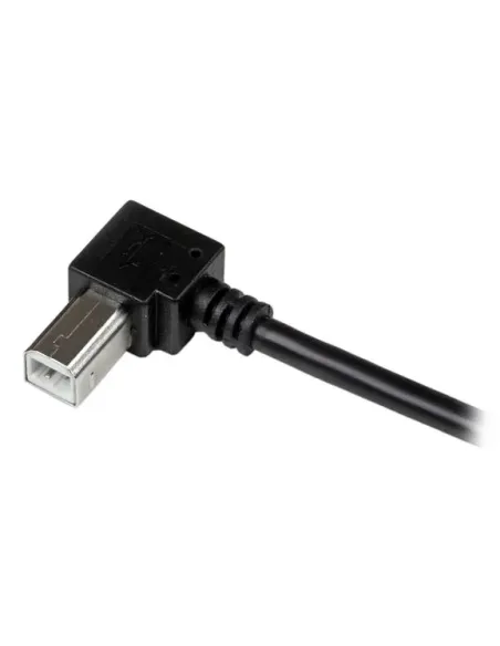 StarTech.com Cable Adaptador USB 2m para Impresora Acodado - 1x USB A Macho - 1x USB B Macho en Ángulo Derecho