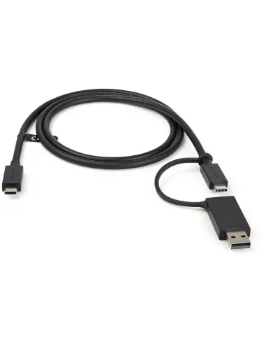 StarTech.com Cable USB-C de 1m con Llave Adaptador (Dongle) a USB-A - Cable Híbrido USB Tipo C a USBC (10Gbps y PD de 100W) o