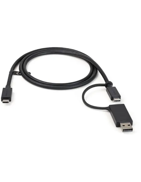 StarTech.com Cable USB-C de 1m con Llave Adaptador (Dongle) a USB-A - Cable Híbrido USB Tipo C a USBC (10Gbps y PD de 100W) o