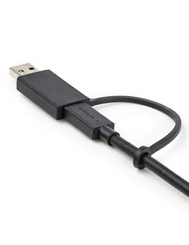 StarTech.com Cable USB-C de 1m con Llave Adaptador (Dongle) a USB-A - Cable Híbrido USB Tipo C a USBC (10Gbps y PD de 100W) o