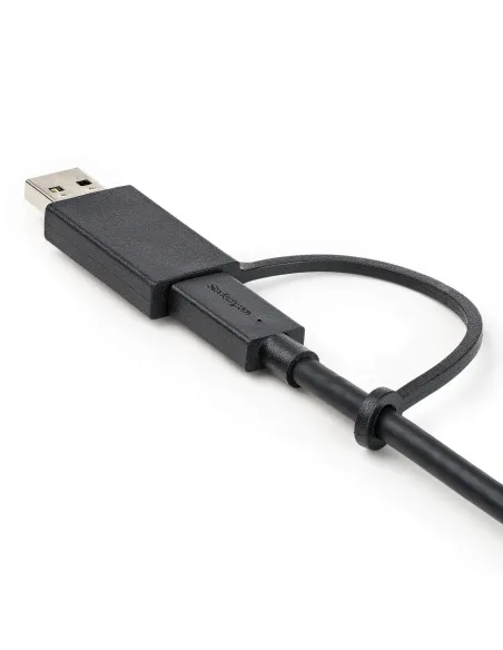 StarTech.com Cable USB-C de 1m con Llave Adaptador (Dongle) a USB-A - Cable Híbrido USB Tipo C a USBC (10Gbps y PD de 100W) o