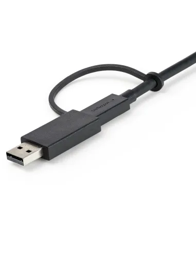 StarTech.com Cable USB-C de 1m con Llave Adaptador (Dongle) a USB-A - Cable Híbrido USB Tipo C a USBC (10Gbps y PD de 100W) o