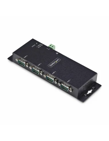 StarTech.com Adaptador Serie a Ethernet - Conversor RJ45 LAN IP a DB9 RS232 - Servidor de Dispositivos Serie de 4 Puertos -