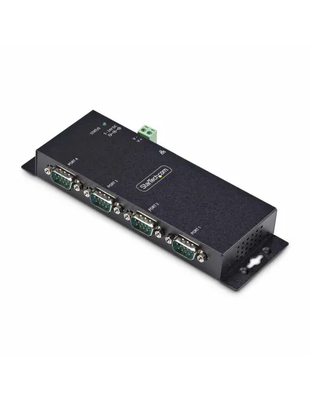 StarTech.com Adaptador Serie a Ethernet - Conversor RJ45 LAN IP a DB9 RS232 - Servidor de Dispositivos Serie de 4 Puertos -