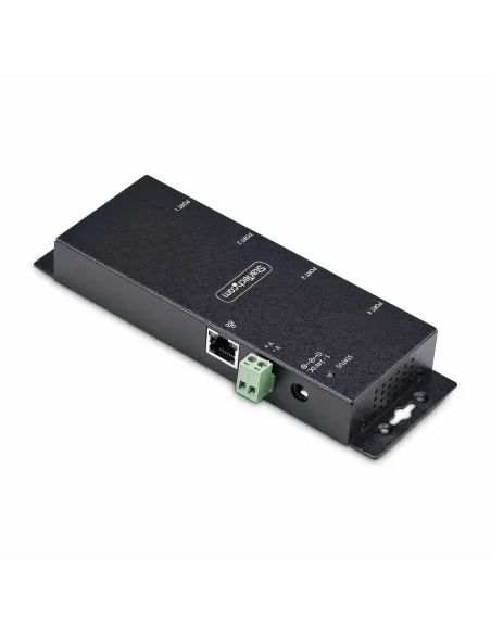 StarTech.com Adaptador Serie a Ethernet - Conversor RJ45 LAN IP a DB9 RS232 - Servidor de Dispositivos Serie de 4 Puertos -